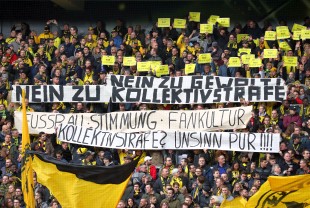 Protest auf der Nordtribüne