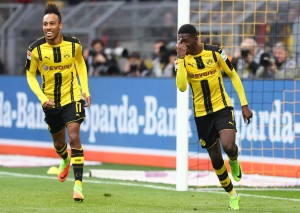 Ousamane Dembélé kann es nicht fassen - 3-0 per Kopf