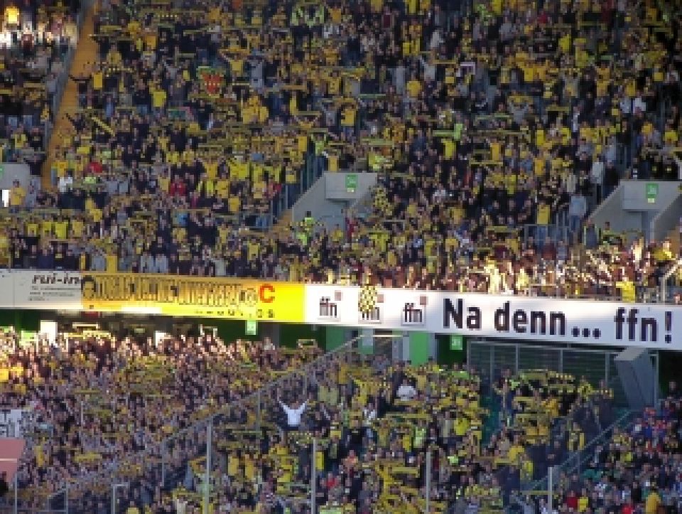 Dortmunder Fans in Wolfsburg